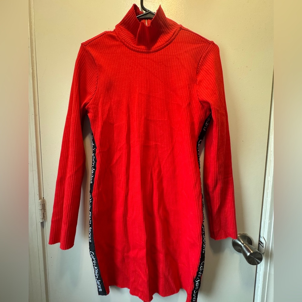 Calvin Klein Vibrant Red Short Dress